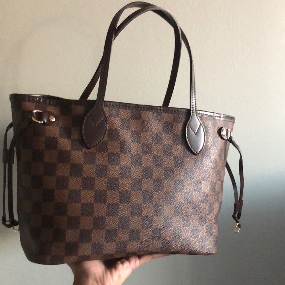 Neverfull PM tote in Damier Ebène canvas,